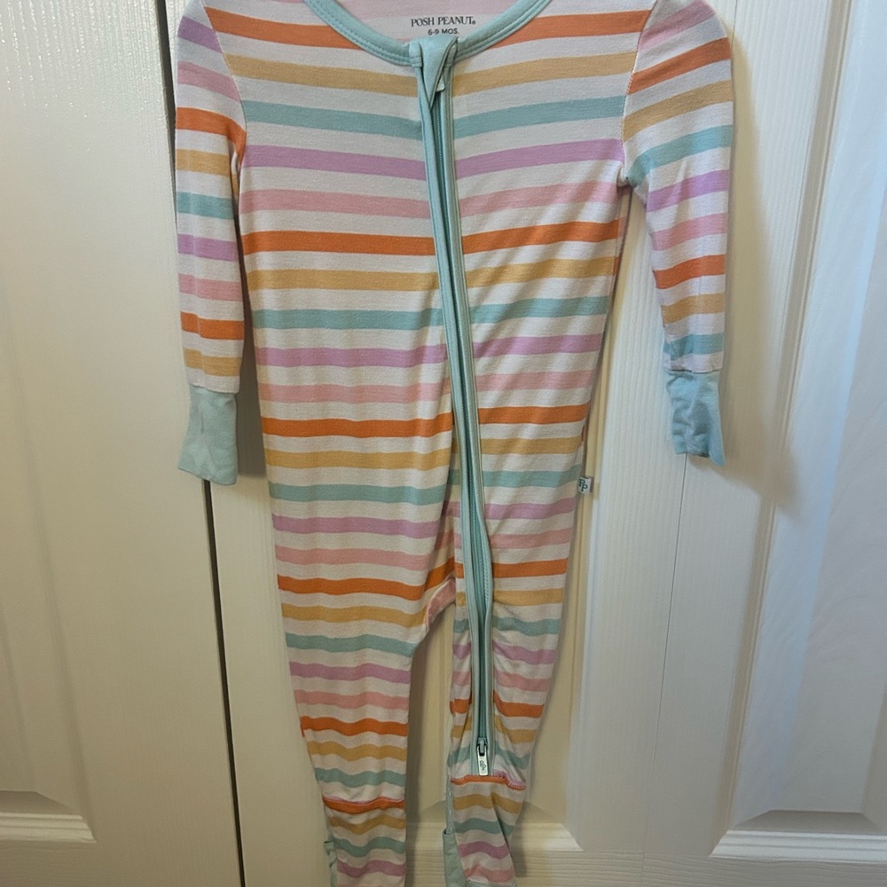 Posh Peanut Pastel Striped Kids Footie